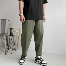 MEOSIDDA 男款水洗棉質綁帶氣球褲