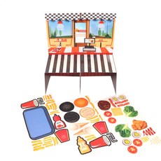 遊戲食物角色扮演貼紙, 漢堡店, 1個