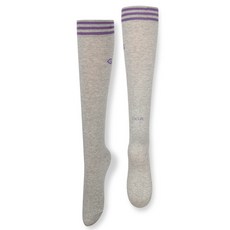 GOuft 女款條紋高爾夫及膝襪 GGKS, 灰色(GGKS-GY)