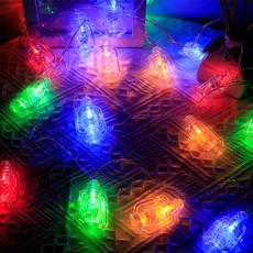 Quardi LED露營串燈 彩色燈泡 USB 3m 20燈, 黃光色, 1個