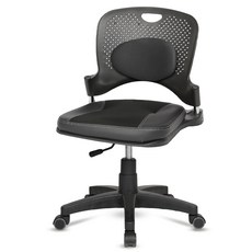 체어포커스 지니 인조가죽 허리쿠션형 책상의자 GN803, 콤비블랙