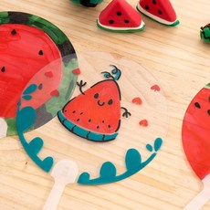 minhwashop 夏季透明扇子DIY組 圓形 20入, 夏季透明色, 1組