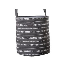 The Flow Company 灰色圓形布藝收納籃 35 x 35 x 40 cm, A款, 1個