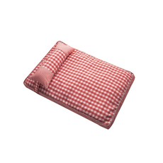 Home&Good寵物格子床+枕頭組, 檢查紅色