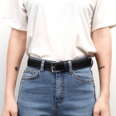 DeepTalk 女款韓國製造金屬扣環縫線腰帶 DT0930
