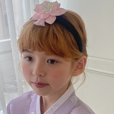 chenny bongbong 女童花朵紋理韓服髮帶