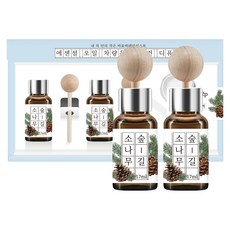 더허브샵 에센셜오일 차량용 디퓨저 17ml 본품, 2개, 소나무숲길