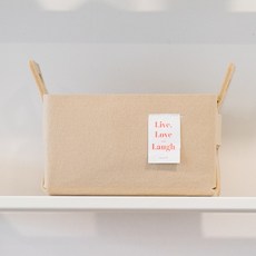 KAZT 可折疊毛氈收納籃, 米色, 2個