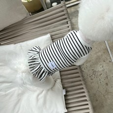 MAGDOG 狗狗Elle條紋洋裝, 白色, 1個