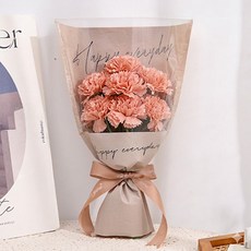 윰스 미니 꽃다발 감성 봉투형 선물 포장지, 브라운, 20개