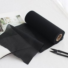 COTS 絲質接著襯布 20 x 1800 cm, 1個, 黑色