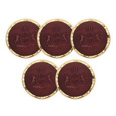 東大門鈕扣王 齒輪結合鈕扣 21mm, 5個, 酒紅G