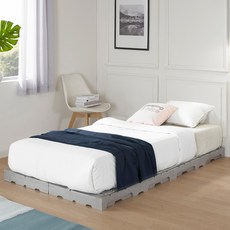 ALTTEURI 高度可調節床墊支架 單人/雙人床適用 主體4入 + 連接器6入, 灰色