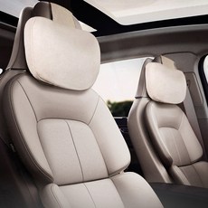 GMZ MOTORS 車用頸枕 駕駛座 + 副駕駛座套組, 1套, 米色