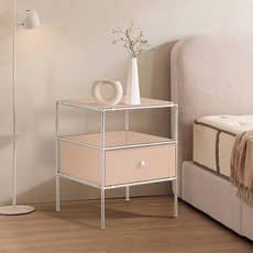 윌로우 저스틴 협탁 405 x 515 mm 방문설치, 베이지, 1개