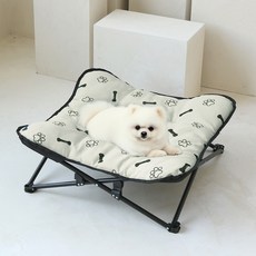 Leto 狗狗折疊露營吊床 + 專用收納袋, 1個, 米色