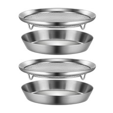 WAGENSTEIGER 不鏽鋼網狀託盤 2種 x 2入組, 單一顏色, 1套