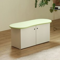 포메리트 파스텔 수납 벤치, 그린, 1개