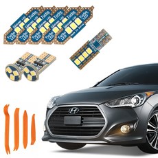 CARTEM 車用 Luna LED 室內燈+拆卸工具 全配組合, 1套, 現代 Veloster / Turbo 一般型 2013~2017年 7月