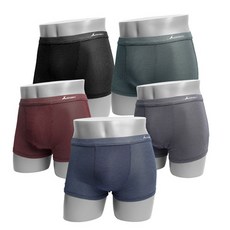 DOSSY 男款人造絲四角內褲 5入