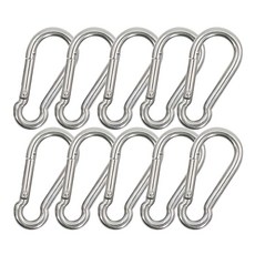 i-cores 鋼製合金登山扣 10入, 10個, 銀色
