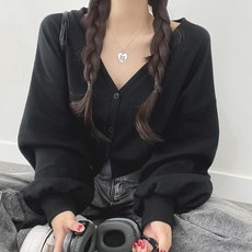 女款With Huirin楓葉V領短版開襟衫