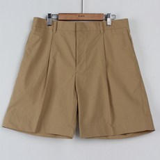 플레이즈 남성용 뒷밴딩 핀턱 면 반바지
