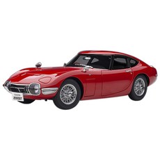 AUTOart 複製品豐田 2000 GT 鋼絲輻條輪汽車型號 AA787610RE, 紅色的