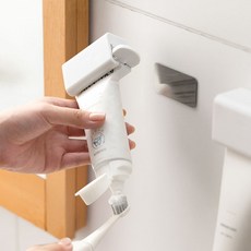 Musikine 家用懸浮式可拆卸磁吸牙膏擠壓器, 白色, 1個