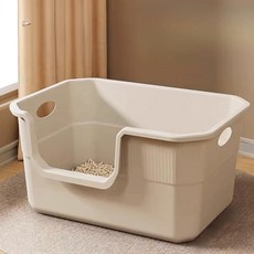 Gaekwacheonsun 貓咪Duke廁所+貓砂鏟組, 奶油象牙, 1組