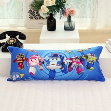 로보카폴리 시즌5 솜 포함 순면 베개, 블루