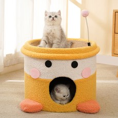 七夕貓咪動物躲藏屋多合一抓板, 1個, 混色