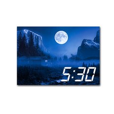 Homemine LED時鐘 / 帆布夜空宇宙印花相框, 23