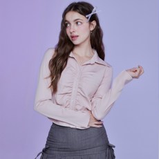 moonfairy 女款Ronie抓皺襯衫