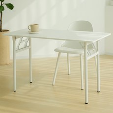 팬물산 이지라이프 철제 접이식 스틸 테이블 1200, 화이트