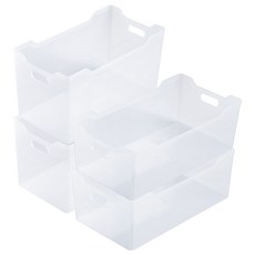 EASY&FREE 冰箱收納箱 S+M號, 2組, 透明