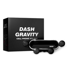 DASH 重力感應車用手機支架 出風口型, 1組, 黑色