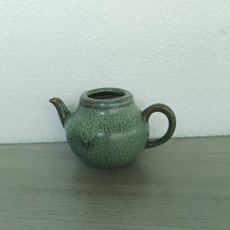 Treova 小茶壺造型時尚花盆, 暗綠色, 1個