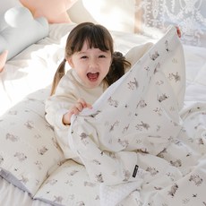 베베누보 어린이집 낮잠이불 분리형 + 에어매쉬패드 + 블랭킷 + 솜베개 + 보관가방, 스윗래빗