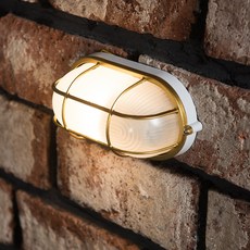 hit LIGHTING 雙色散裝橢圓壁燈 F0004239SB, 白色 + 金色(F0004239SBWG)