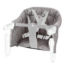 簡易式便攜嬰兒餐椅+專用托盤, 基本款灰色(孩童餐桌椅)