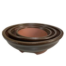 野生花甕器盆栽花盆3件組, 混合色