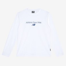 뉴발란스 남녀공용 UNI 에센셜 레터로고 긴팔 티셔츠 NBNDEB3002