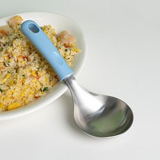 304不鏽鋼迷你上菜匙, 天空藍, 1個