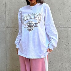 라라온 여성용 통기성 레터링 라운드넥 긴팔 맨투맨 TSP1938