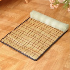 지앤와이 반려동물 등나무 여름 쿨 쿠션 매트 돗자리, I형 그린, 1개