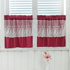 마켓감성 이중 레이스 바란스 커튼