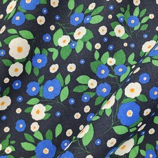 르우홈 패브릭 원단, 대폭 린넨코튼동백꽃 블루, 1개