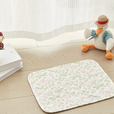 데이소이 고양이 러블리 캐릭터 디자인 방석매트, 01 핑크 플라워, 1개