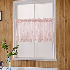 蕾絲多用途內層半門簾, 粉紅色